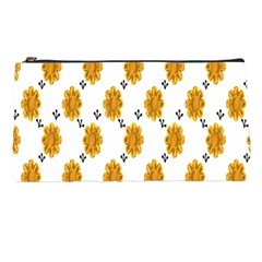 Flowers-gold-white Pencil Case by nate14shop