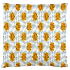 Flowers-gold-blue Standard Flano Cushion Case (two Sides) by nate14shop