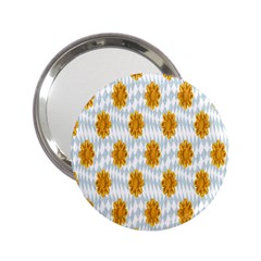 Flowers-gold-blue 2 25  Handbag Mirrors by nate14shop