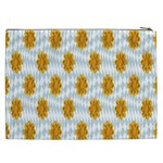 Flowers-gold-blue Cosmetic Bag (XXL) Back