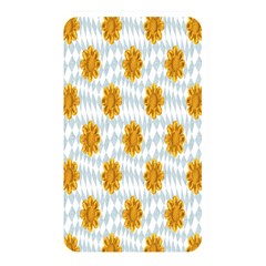 Flowers-gold-blue Memory Card Reader (rectangular) by nate14shop