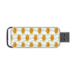 Flowers-gold-blue Portable USB Flash (Two Sides) Front