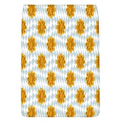 Flowers-gold-blue Removable Flap Cover (l) by nate14shop