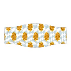 Flowers-gold-blue Stretchable Headband by nate14shop