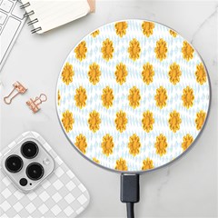 Flowers-gold-blue Wireless Charger