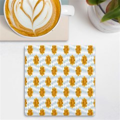 Flowers-gold-blue Uv Print Square Tile Coaster 