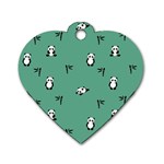 Pandas Dog Tag Heart (One Side) Front