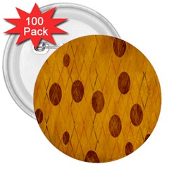 Mustard 3  Buttons (100 pack) 