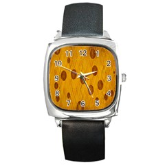 Mustard Square Metal Watch by nate14shop