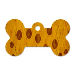 Mustard Dog Tag Bone (One Side)