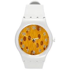 Mustard Round Plastic Sport Watch (M)