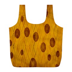 Mustard Full Print Recycle Bag (l) by nate14shop