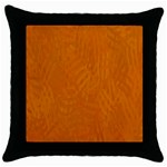 Orange Throw Pillow Case (Black) Front