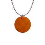 Orange 1  Button Necklace Front