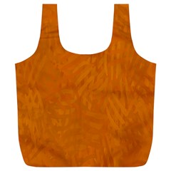 Orange Full Print Recycle Bag (xl) by nate14shop