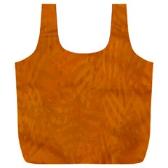 Orange Full Print Recycle Bag (xxl) by nate14shop