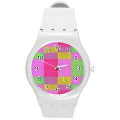 Paper-calor Round Plastic Sport Watch (m) by nate14shop