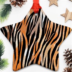 Seamless Zebra Stripe Ornament (star) by nate14shop