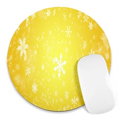 Snowflakes Round Mousepads