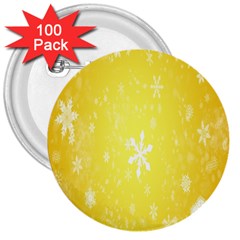 Snowflakes 3  Buttons (100 pack) 