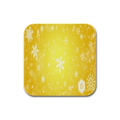 Snowflakes Rubber Square Coaster (4 pack)