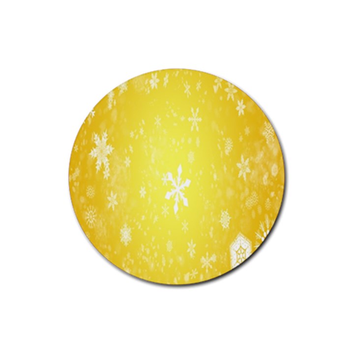 Snowflakes Rubber Coaster (Round)