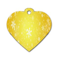 Snowflakes Dog Tag Heart (One Side)