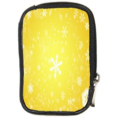 Snowflakes Compact Camera Leather Case