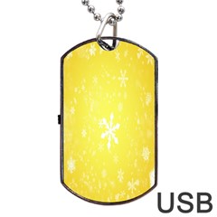 Snowflakes Dog Tag USB Flash (Two Sides)