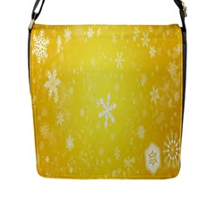 Snowflakes Flap Closure Messenger Bag (L)