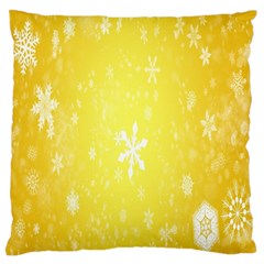 Snowflakes Large Flano Cushion Case (Two Sides)