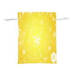 Snowflakes Lightweight Drawstring Pouch (L)