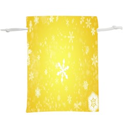 Snowflakes  Lightweight Drawstring Pouch (XL)