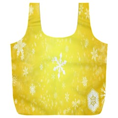 Snowflakes Full Print Recycle Bag (xxl) by nate14shop