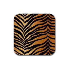 Greenhouse-fabrics-tiger-stripes Rubber Square Coaster (4 Pack) by nate14shop