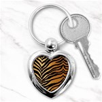 Greenhouse-fabrics-tiger-stripes Key Chain (Heart) Front