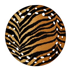 Greenhouse-fabrics-tiger-stripes Round Filigree Ornament (two Sides) by nate14shop