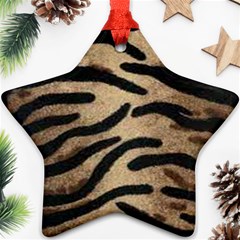 Tiger 001 Star Ornament (two Sides) by nate14shop