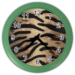 Tiger 001 Color Wall Clock by nate14shop