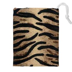 Tiger 001 Drawstring Pouch (5xl) by nate14shop