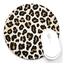 Tiger002 Round Mousepads by nate14shop