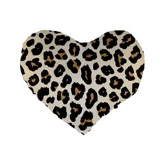 Tiger002 Standard 16  Premium Flano Heart Shape Cushions by nate14shop