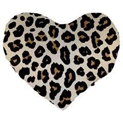 Tiger002 Large 19  Premium Heart Shape Cushions by nate14shop