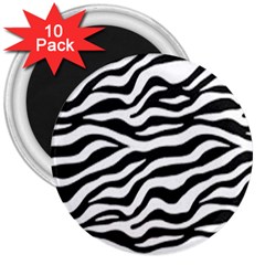 Tiger White-black 003 Jpg 3  Magnets (10 Pack)  by nate14shop