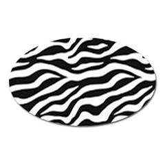 Tiger White-black 003 Jpg Oval Magnet by nate14shop