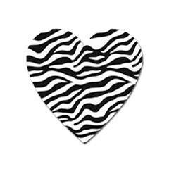 Tiger White-black 003 Jpg Heart Magnet by nate14shop