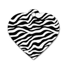 Tiger White-black 003 Jpg Dog Tag Heart (two Sides) by nate14shop