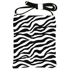 Tiger White-black 003 Jpg Shoulder Sling Bag