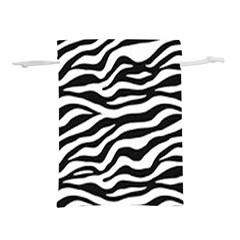 Tiger White-black 003 Jpg Lightweight Drawstring Pouch (l) by nate14shop