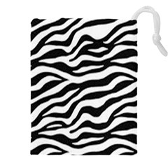 Tiger White-black 003 Jpg Drawstring Pouch (5xl) by nate14shop